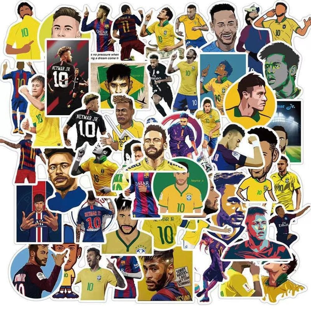 Pacote de adesivos Neymars Anime Waterproof Vinyl 50 unidades