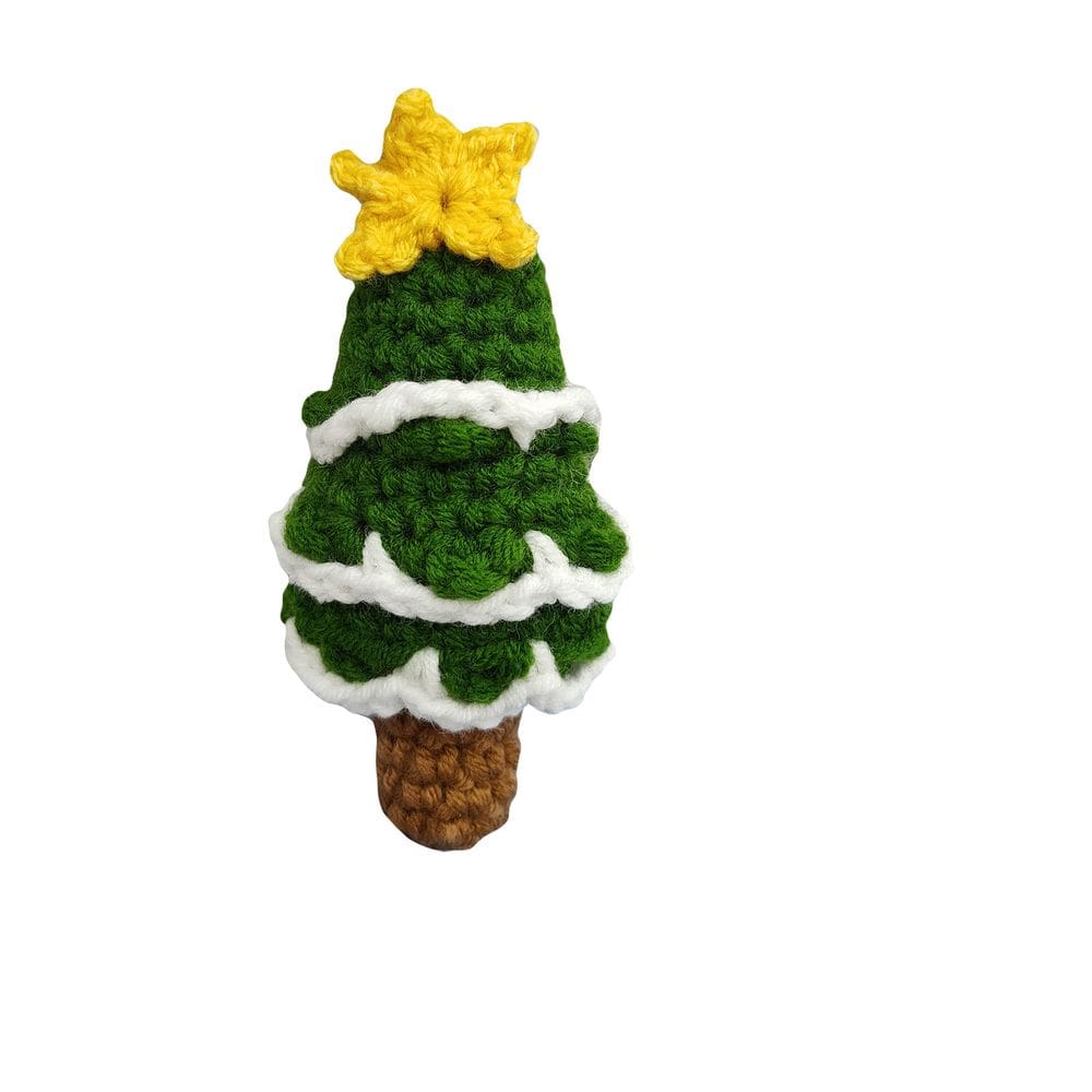 Brinquedo de pelúcia de tricô para árvore de Natal de 9 cm