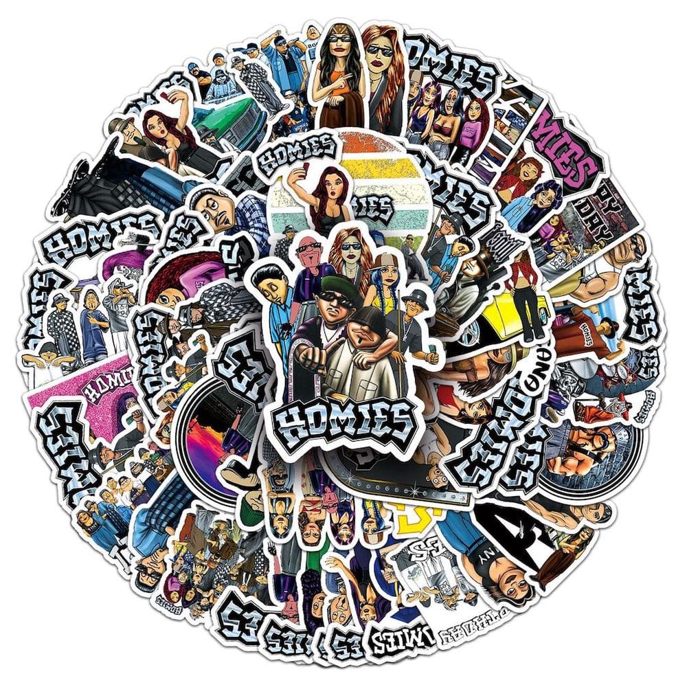 Pacote de adesivos Homies Brothers Anime 50 unidades de 3-8 cm