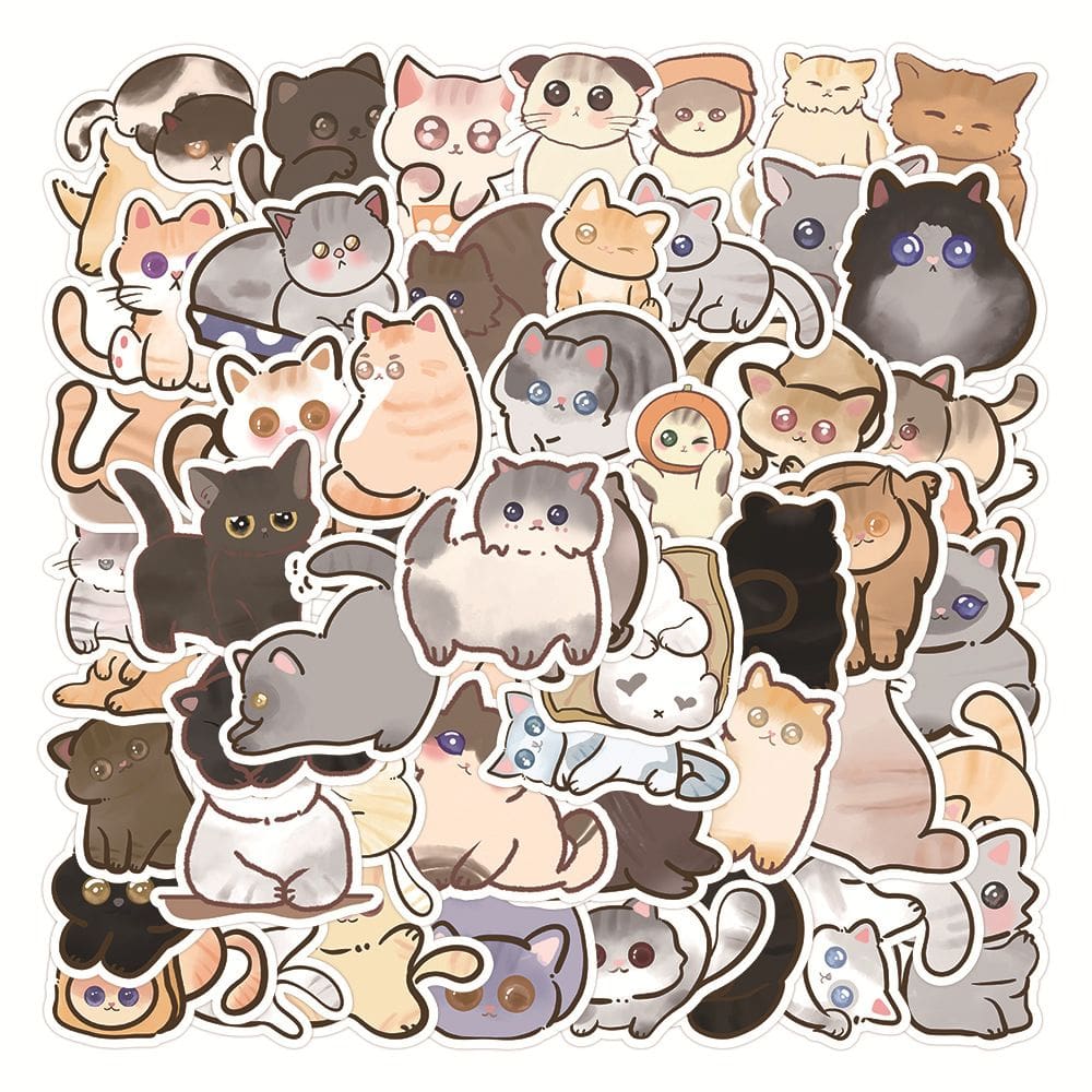 Adesivos 120 unidades/lote de tintas Adesivo de anime de vinil impermeável para gatos