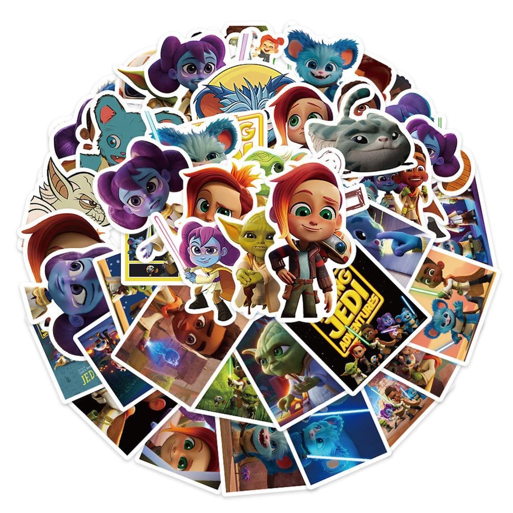 Pacote de adesivos Young Jedis Adventures Anime 50 unidades