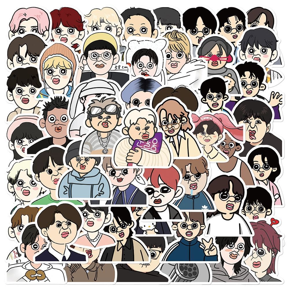 Adesivos de vinil impermeável Seventeens, anime, 50 unidades/lote