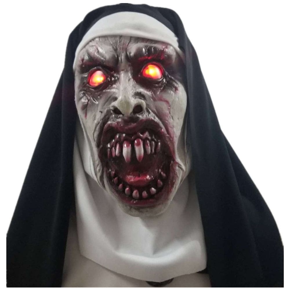 Mask Nuns Headgear Latex Scary Face Face Party Cosplay
