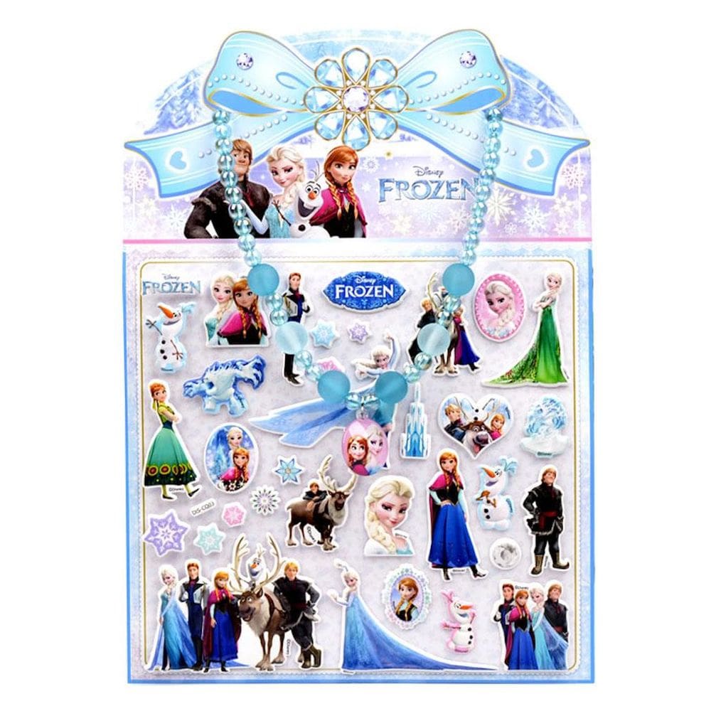 Conjunto de adesivos à prova d`água Frozen 3D Cartoon Elsa Anna para menina
