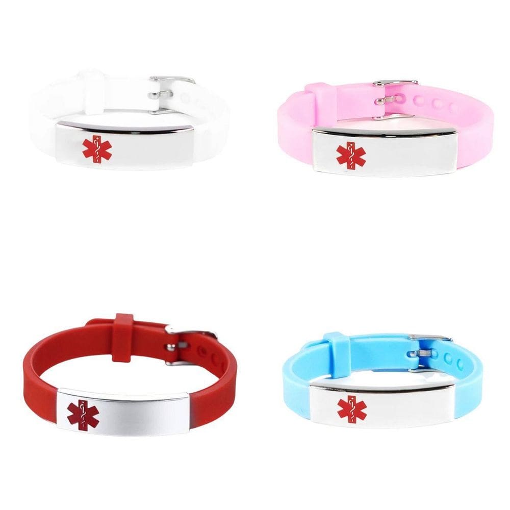 Pulseira Médica De Identificação Personalizada Escolha Cor:
