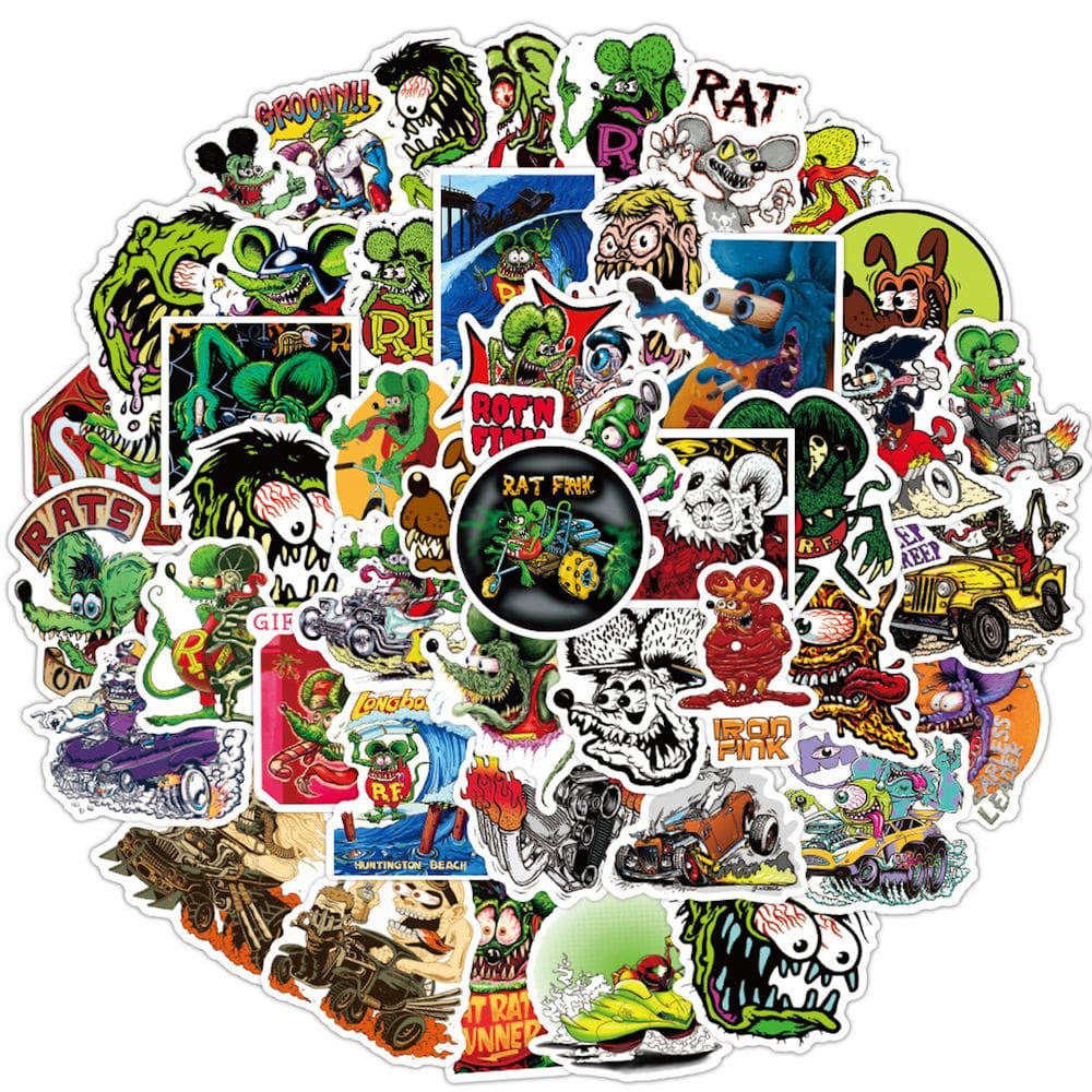 Adesivo Rat Fink Anime Anime Vinyl Cartoon Anime 50 unidades para Water B