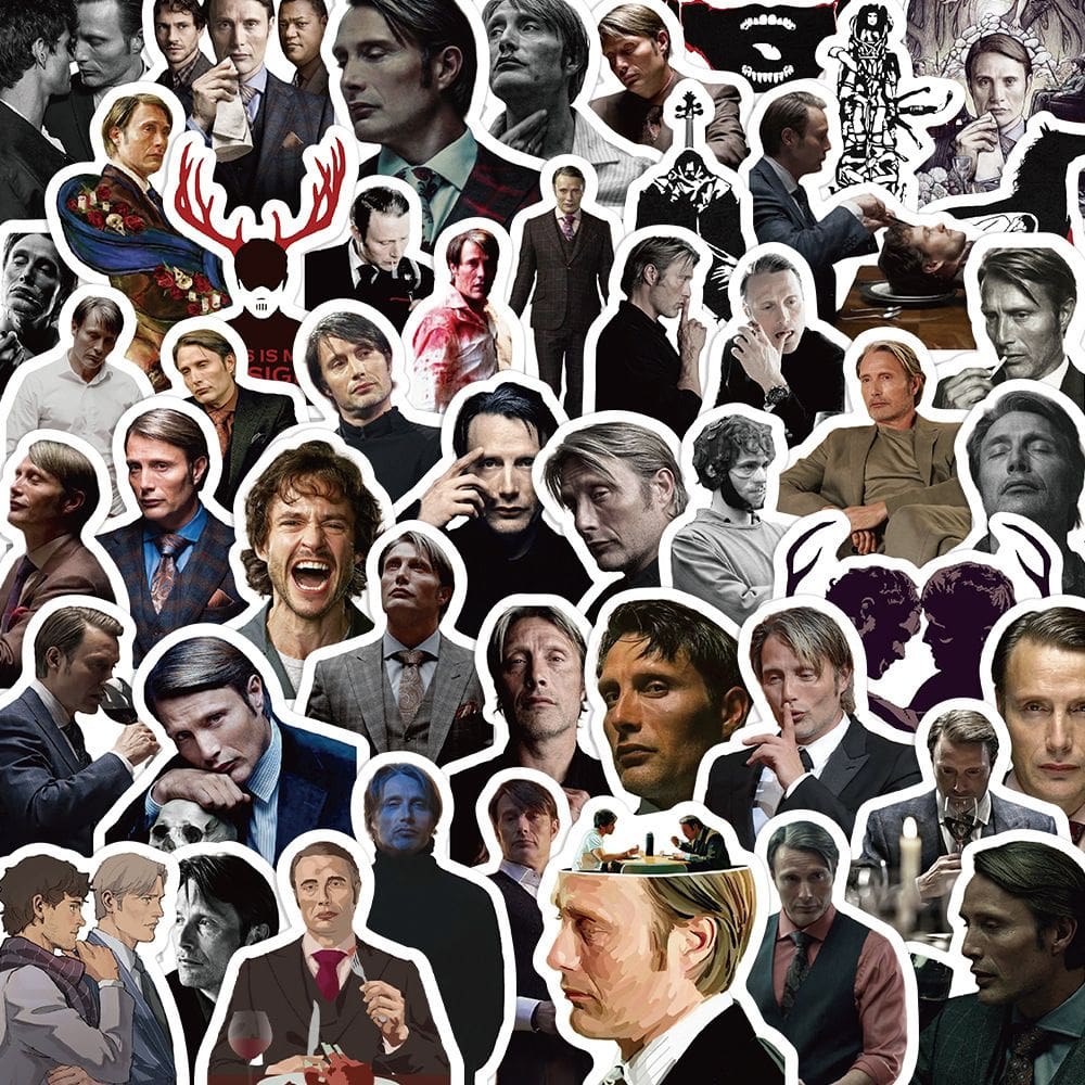 Adesivos Hannibals, vinil impermeável, anime, 60 unidades/lote