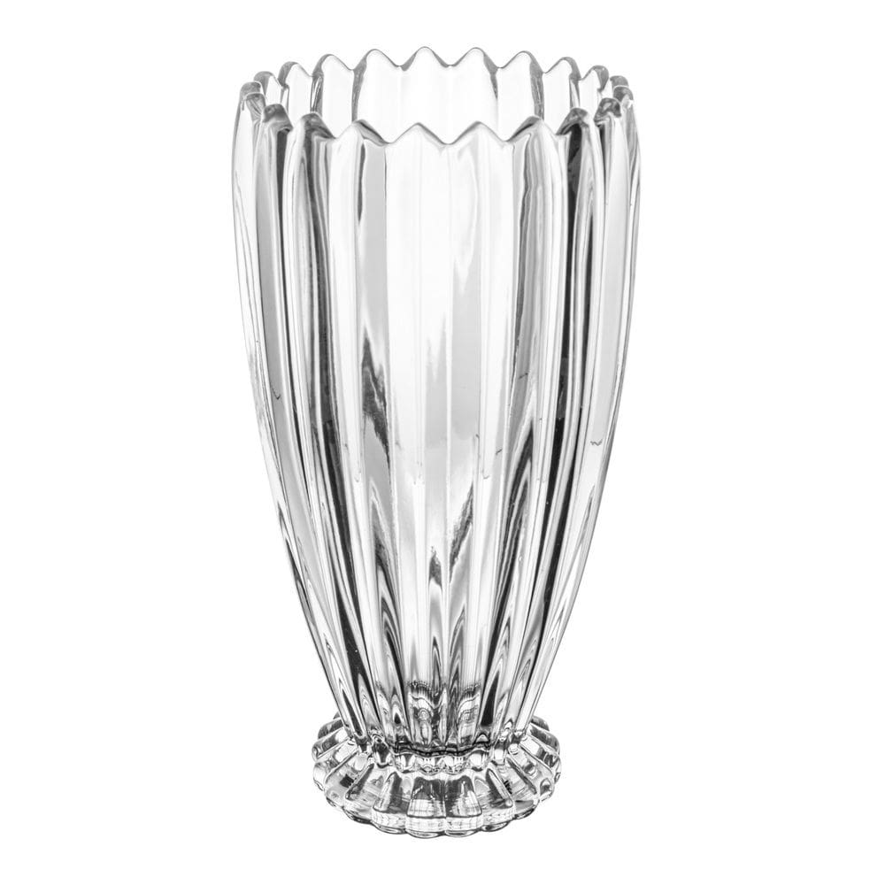 Vaso Decorativo de Cristal Geneva Transparente 27,5x13,5cm Wolff
