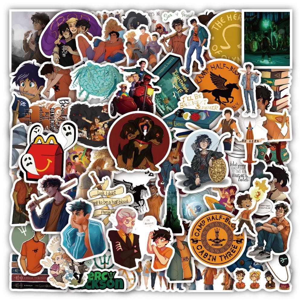 Adesivos de vinil impermeável Percys Jacksons Anime 50 unidades/lote