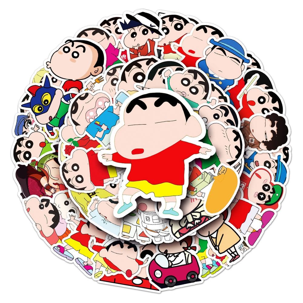 Adesivos Shins Chans, vinil impermeável para laptop e muito mais