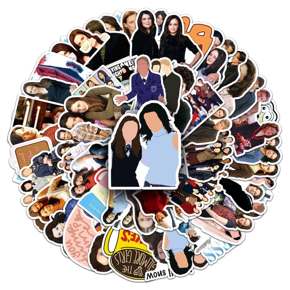 Pacote de adesivos Gilmore Girls Anime, 51 peças de desenho animado decorativo
