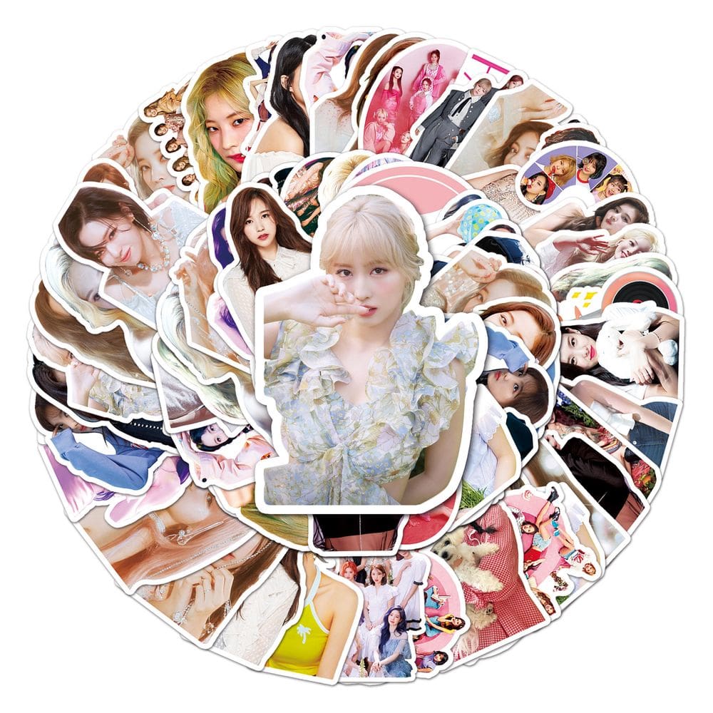 Pacote de adesivos Twice Stars Anime à prova d`água, 50 unidades