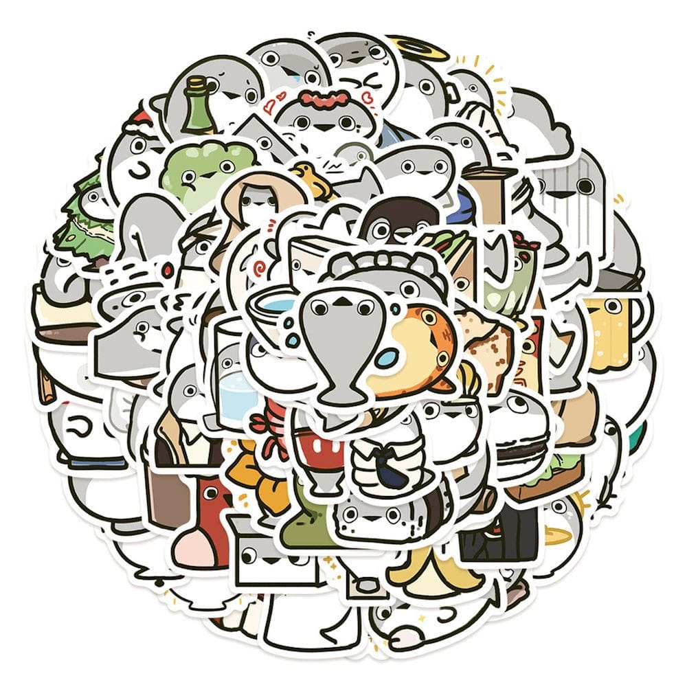 Pacote de adesivos Sakaban Turtle Anime 80 unidades de 3-8 cm