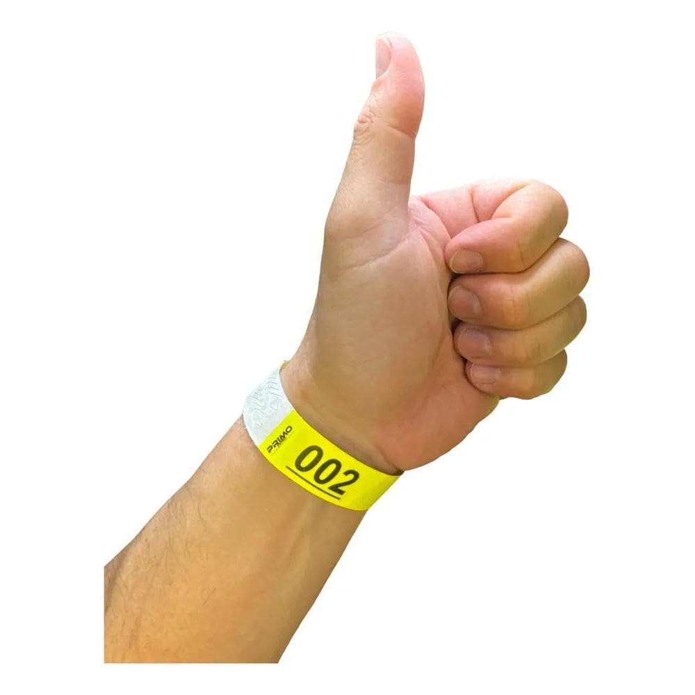 2X 100 Pulseiras De Identificação Numeradas - Prova Dágua