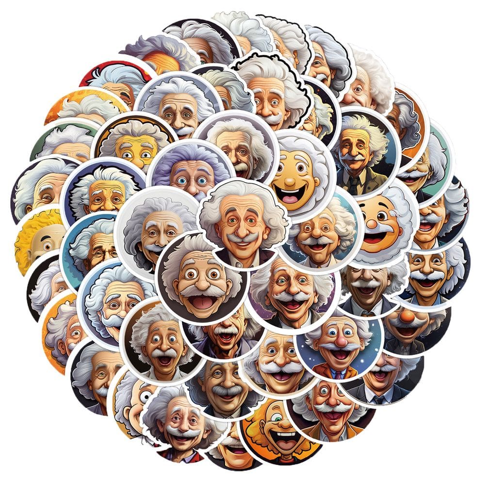 Adesivos Alberts Einsteins Vinil Impermeável Anime x50