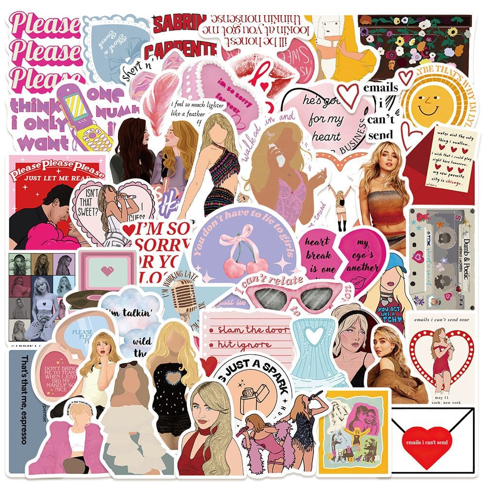 Adesivos Sabrinas Carpenters em vinil impermeável 50 unidades/lote