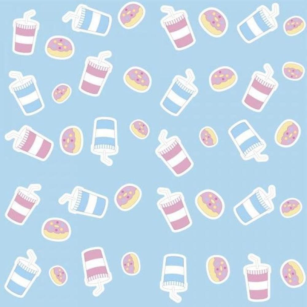 Papel De Parede Infantil Milk Shake E Donuts