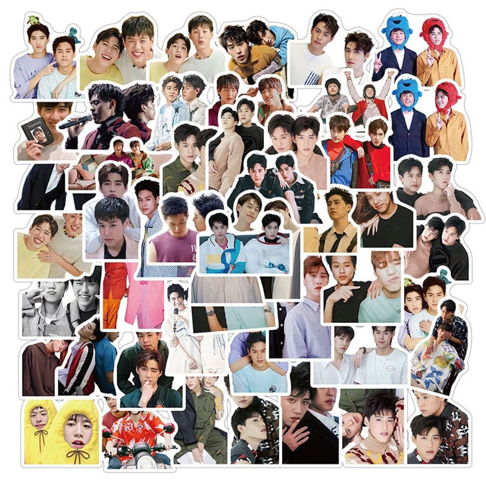 Adesivos da série Bkpps Thai Dramas, vinil impermeável, 50 unidades