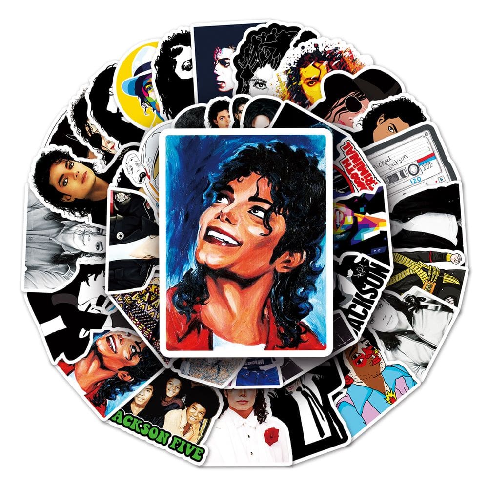 Pacote de adesivos Michaels Jacksons Anime Waterproof Vinil 51 unidades