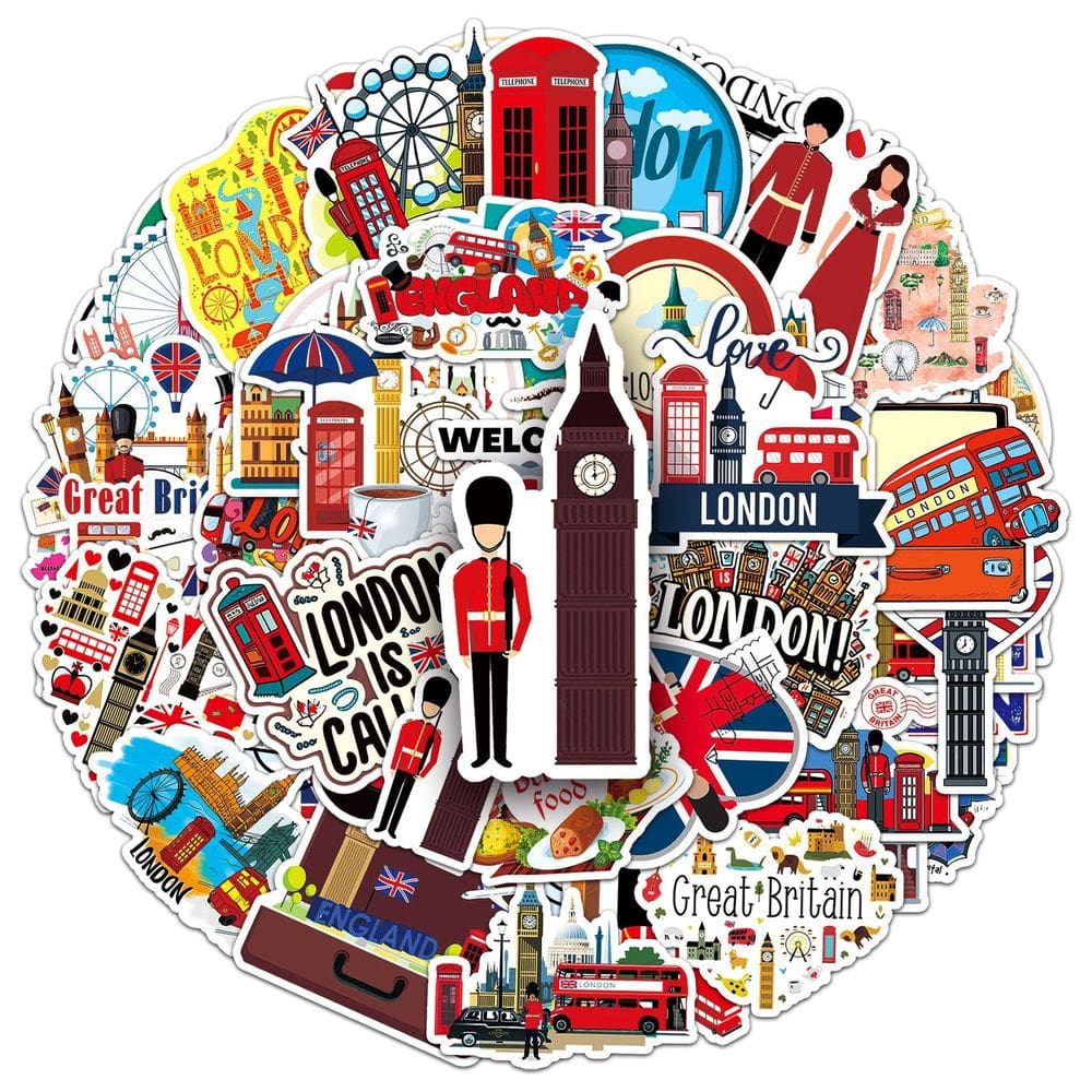 Adesivos UK Outdoors Scenerys Travels Waterproof V 50 unidades