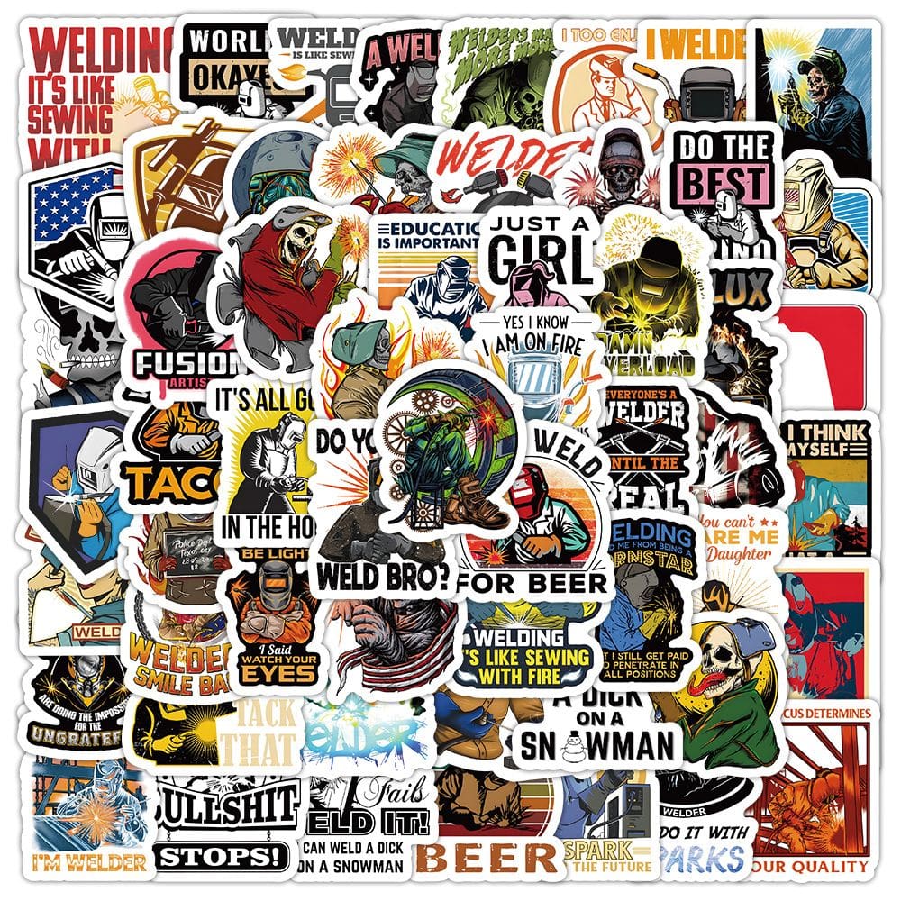 Adesivos de anime de vinil impermeável de 100 unidades/lote para soldadores