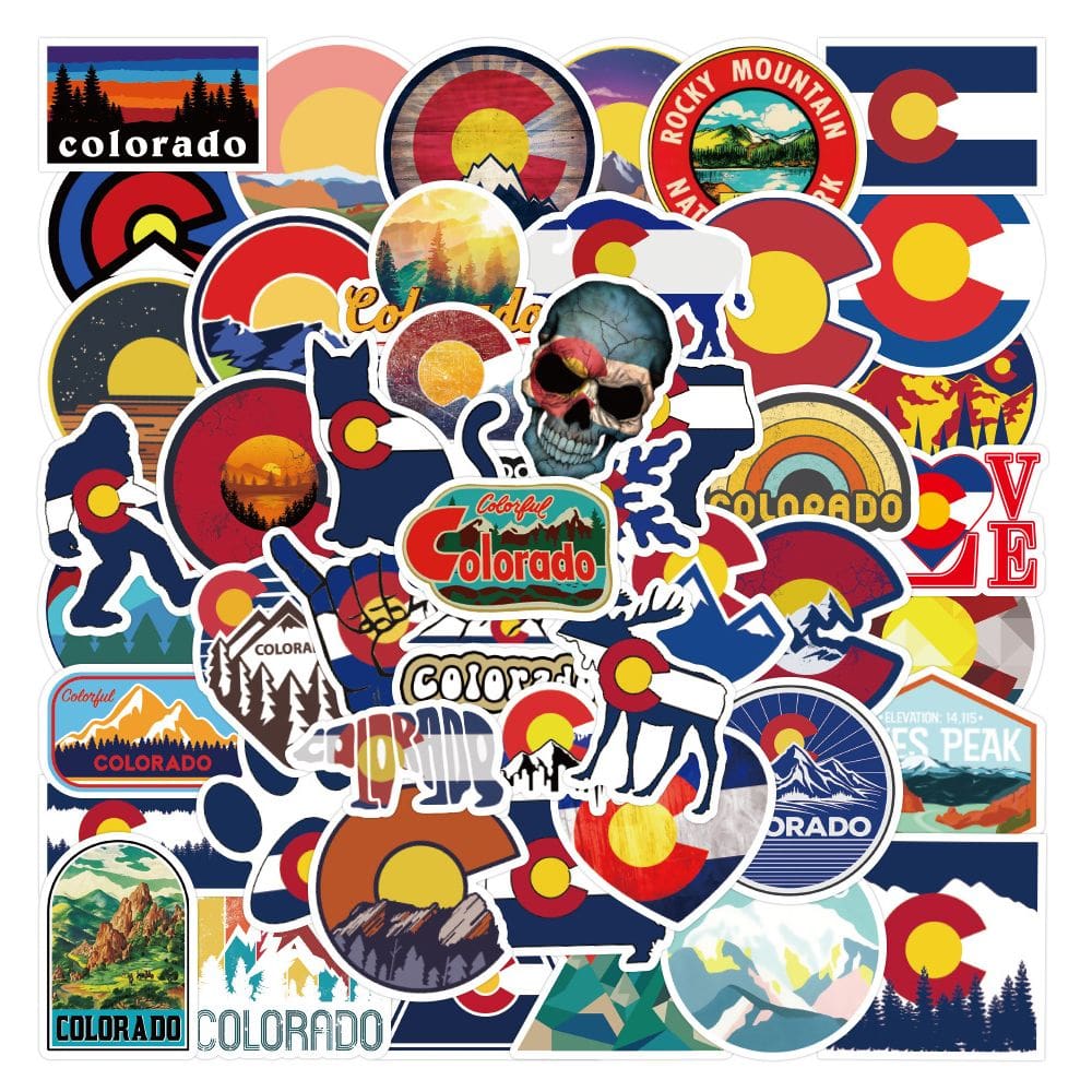 Adesivos de vinil impermeável Colorados, anime, 50 unidades/lote, 5-7 cm