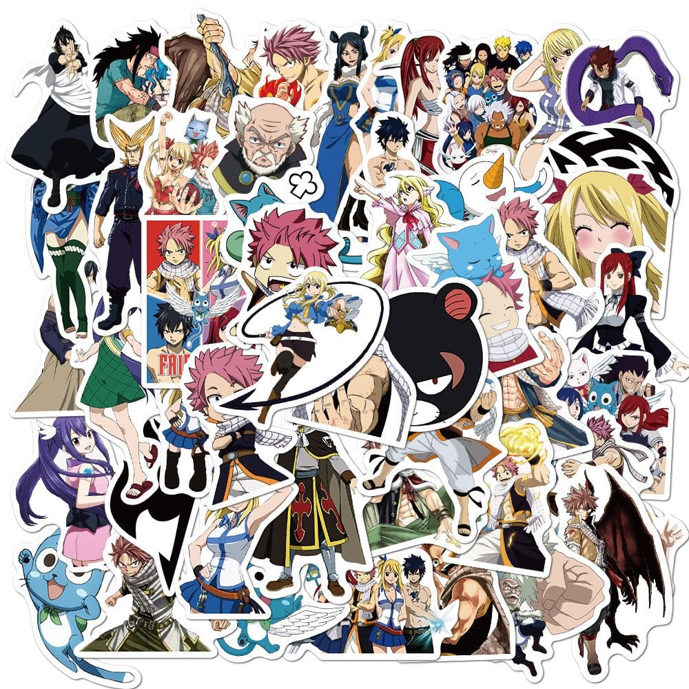 Pacote de adesivos Fairys Tails Etherious Natsus Dragneels Anime