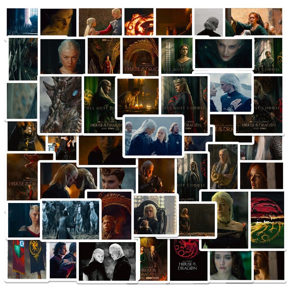 Adesivos de anime em vinil impermeável Games of Thrones (50 unidades)