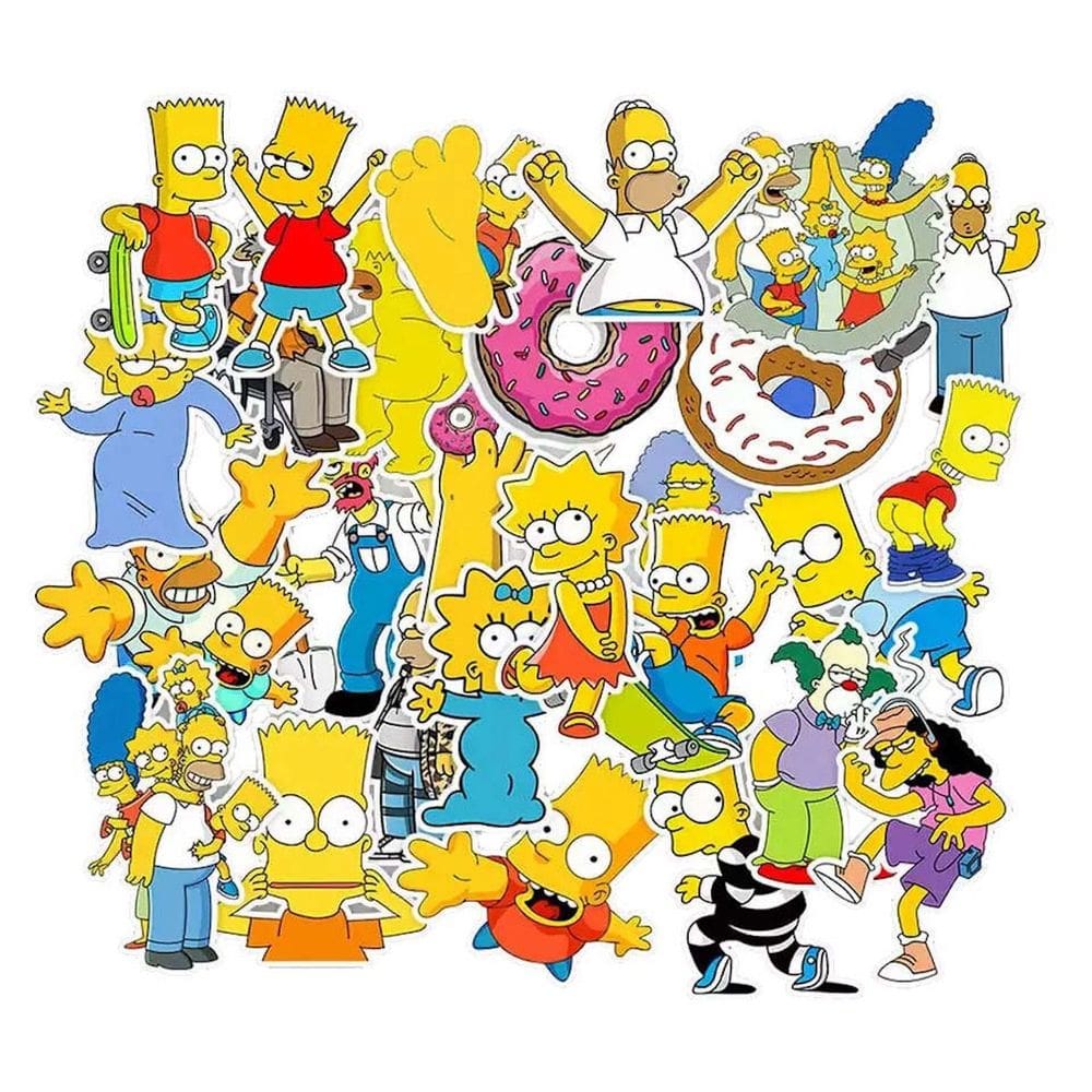 Adesivo The Simpsons Anime Vinyl Cartoon 50 unidades para Water B