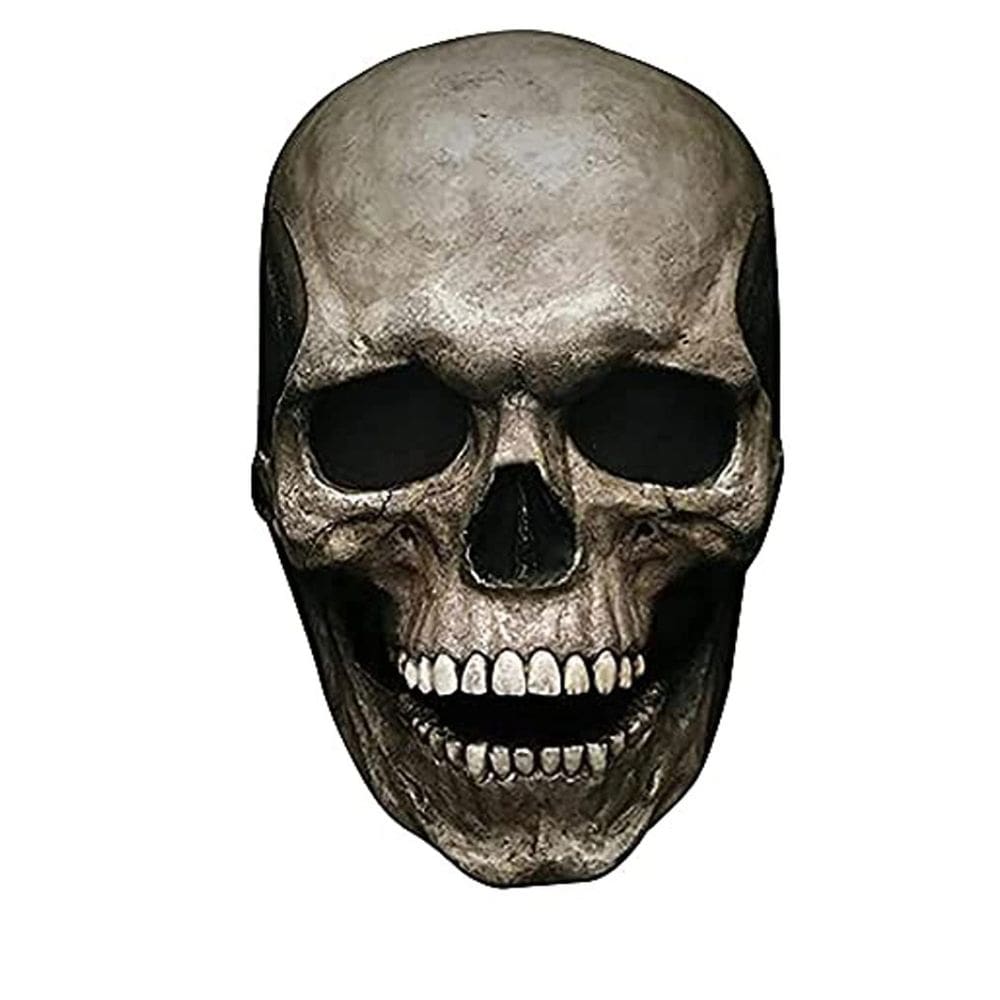 Máscara de caveira, látex de cabeça cheia, decoração de cosplay de Halloween