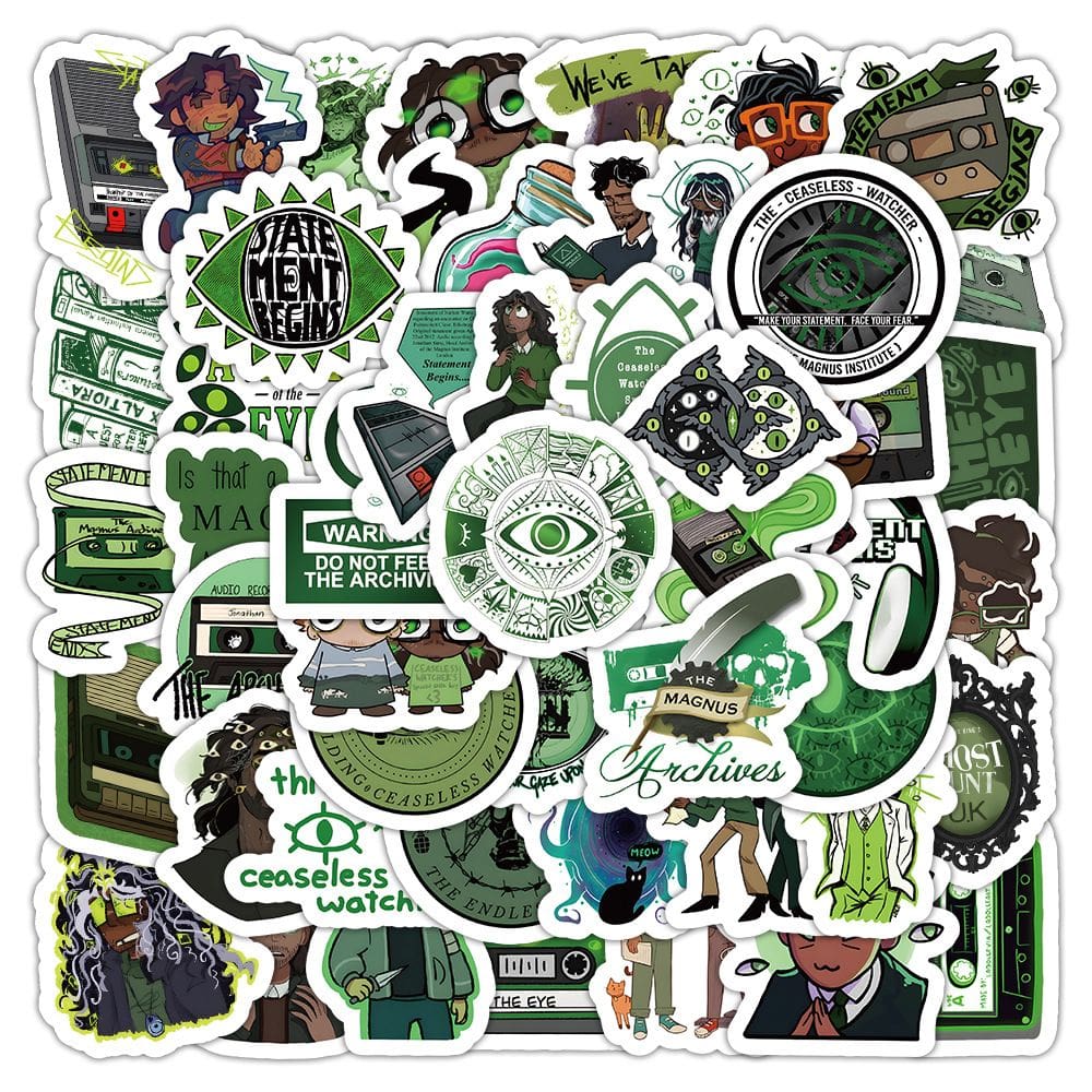 Adesivos Magnus Archives em vinil à prova d`água de anime (50 unidades)