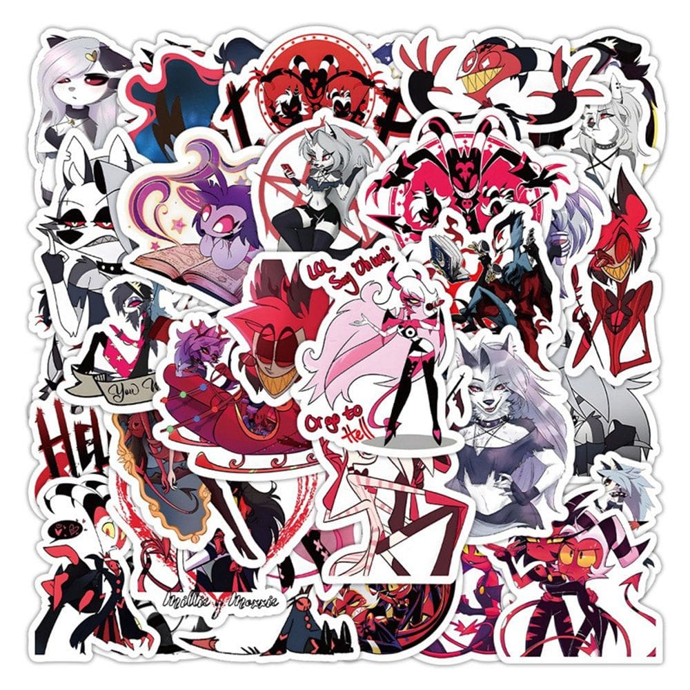 Pacote de adesivos Hellluvas Boss Anime, vinil impermeável, 100 unidades