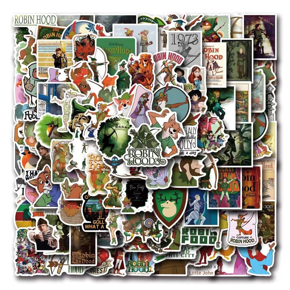 Adesivos Robins Hoods, vinil impermeável, anime, 110 unidades/lote