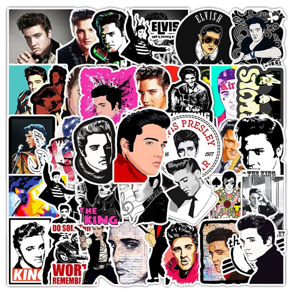 Adesivos Elvis Waterproof Vinyl Anime 51 peças de 5 a 7 cm (lote)