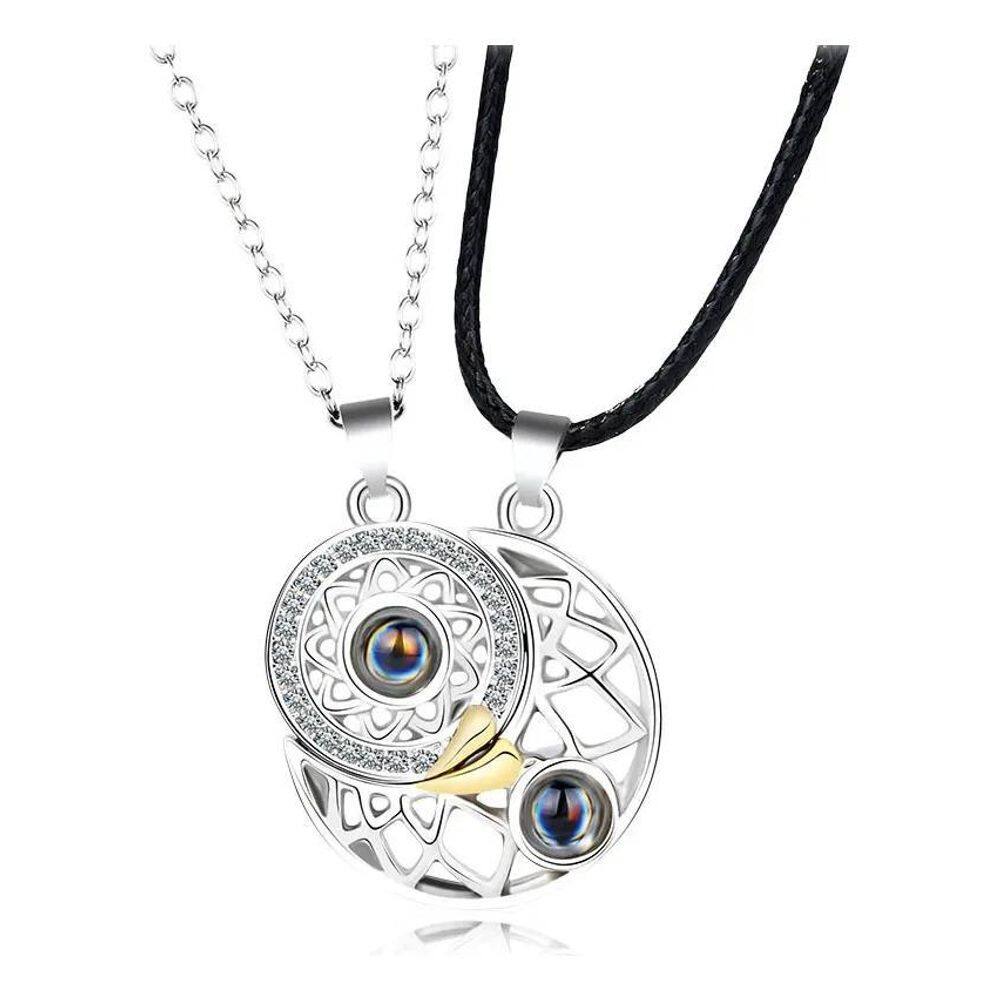 2X Things Nerd Colar Duplo Magnético Liga De Zinco Projetor