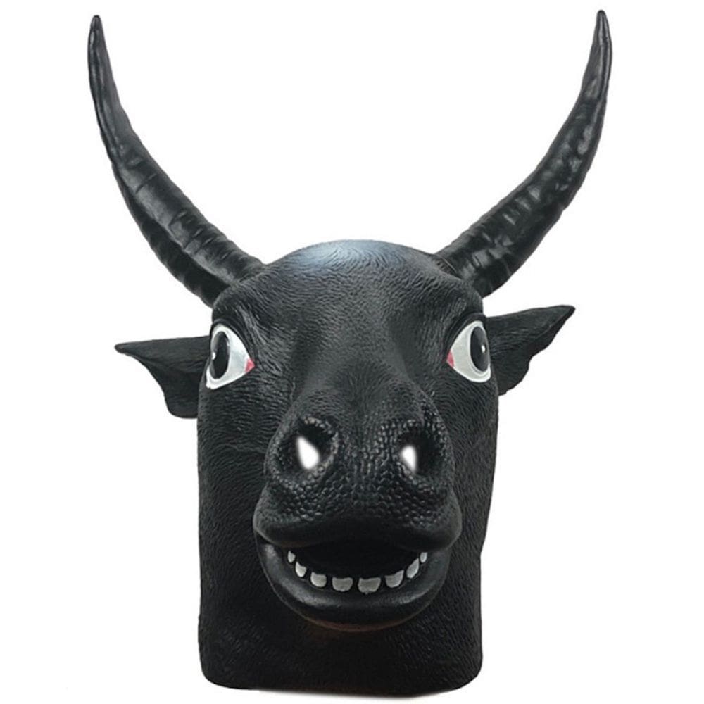 Mask Bull Monster Headgear, traje de cosplay facial de látex