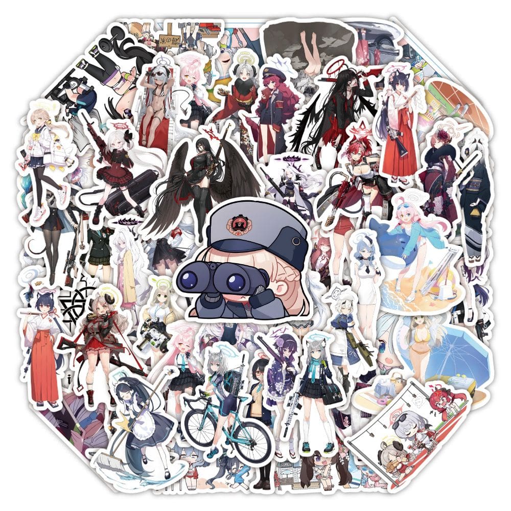 Stickers Blues Archives Vinil Impermeável Anime 50 unidades
