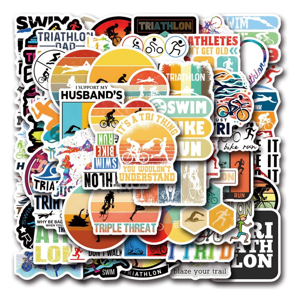 Adesivos Ironmans Triathlons em vinil impermeável 55 unidades/lote