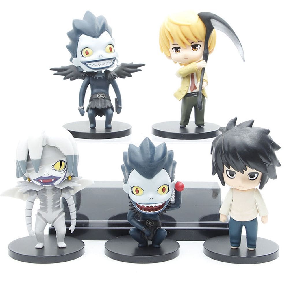 Coleção Figure Toy Death Note Anime, 5 peças de PVC de 10 cm