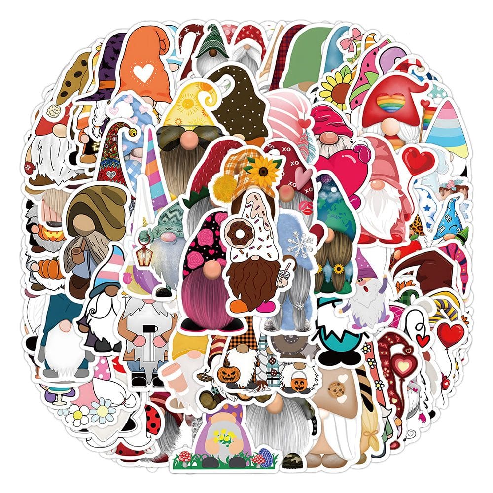 Adesivos Dwarfs Goblins, vinil impermeável, anime, 100 unidades