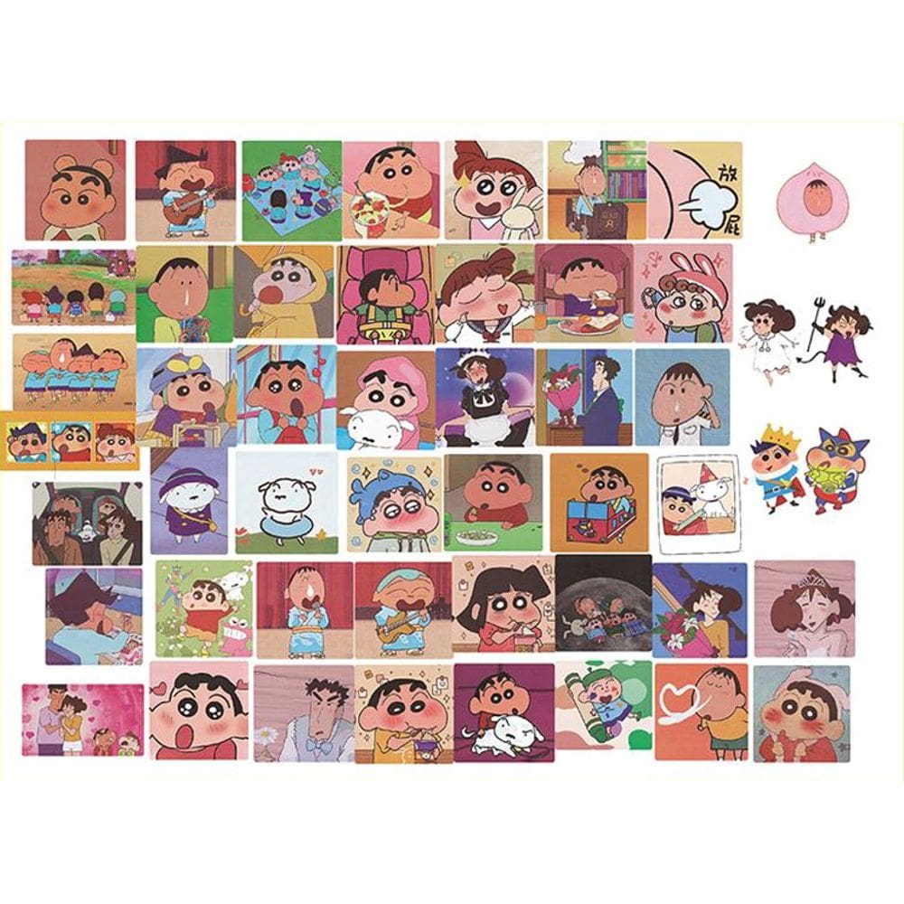 Adesivos 100 unidades/lote de lápis de cor Shins Chans Waterproof Vinyl Ani