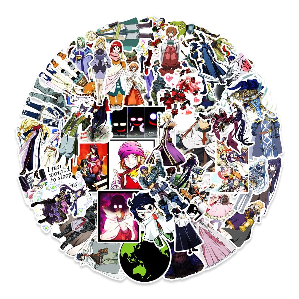 Adesivos de vinil impermeável Logs Horizons, anime, 50 unidades