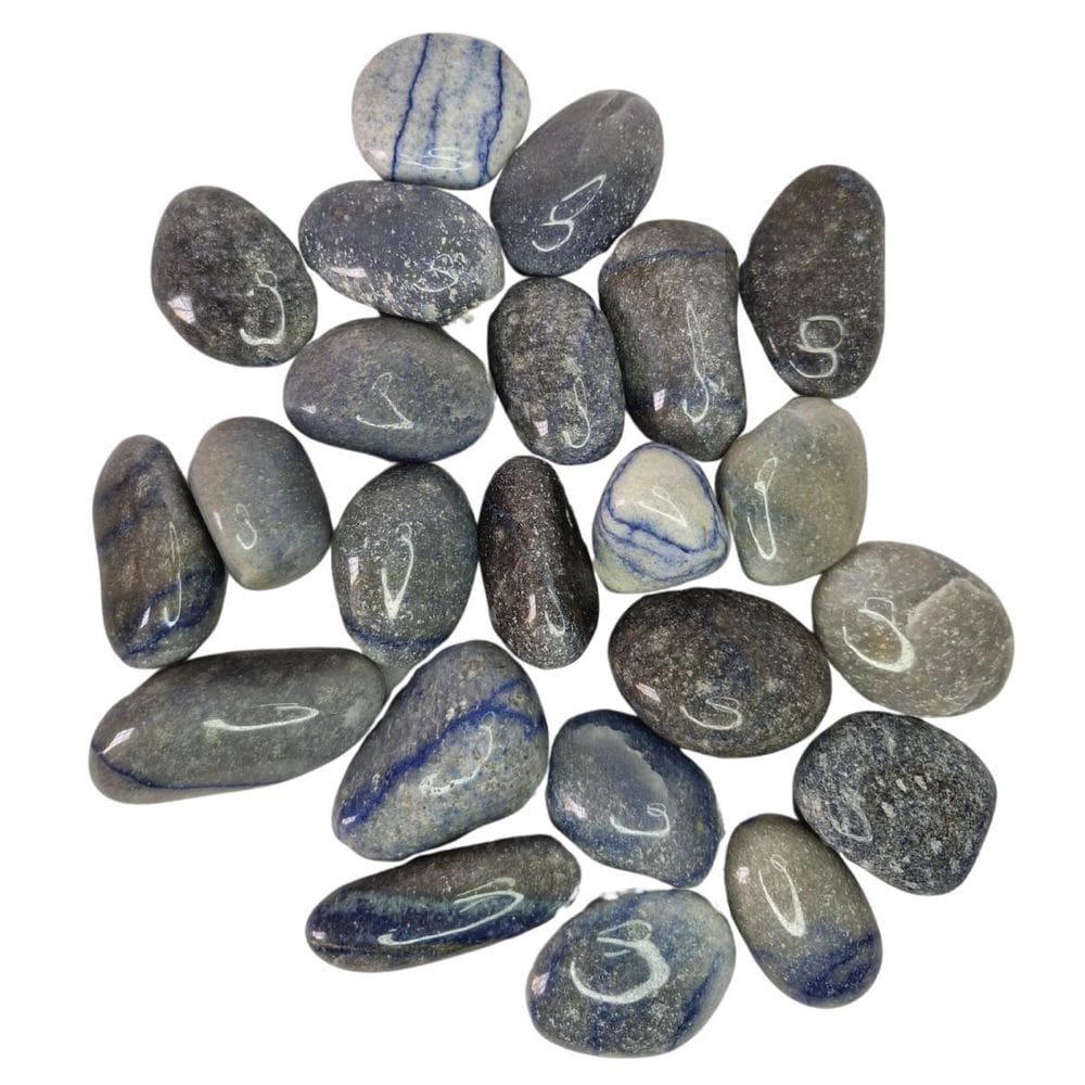 Pedra Quartzo Azul 4 A 6 Cm Rolada 1 Kilo Natural