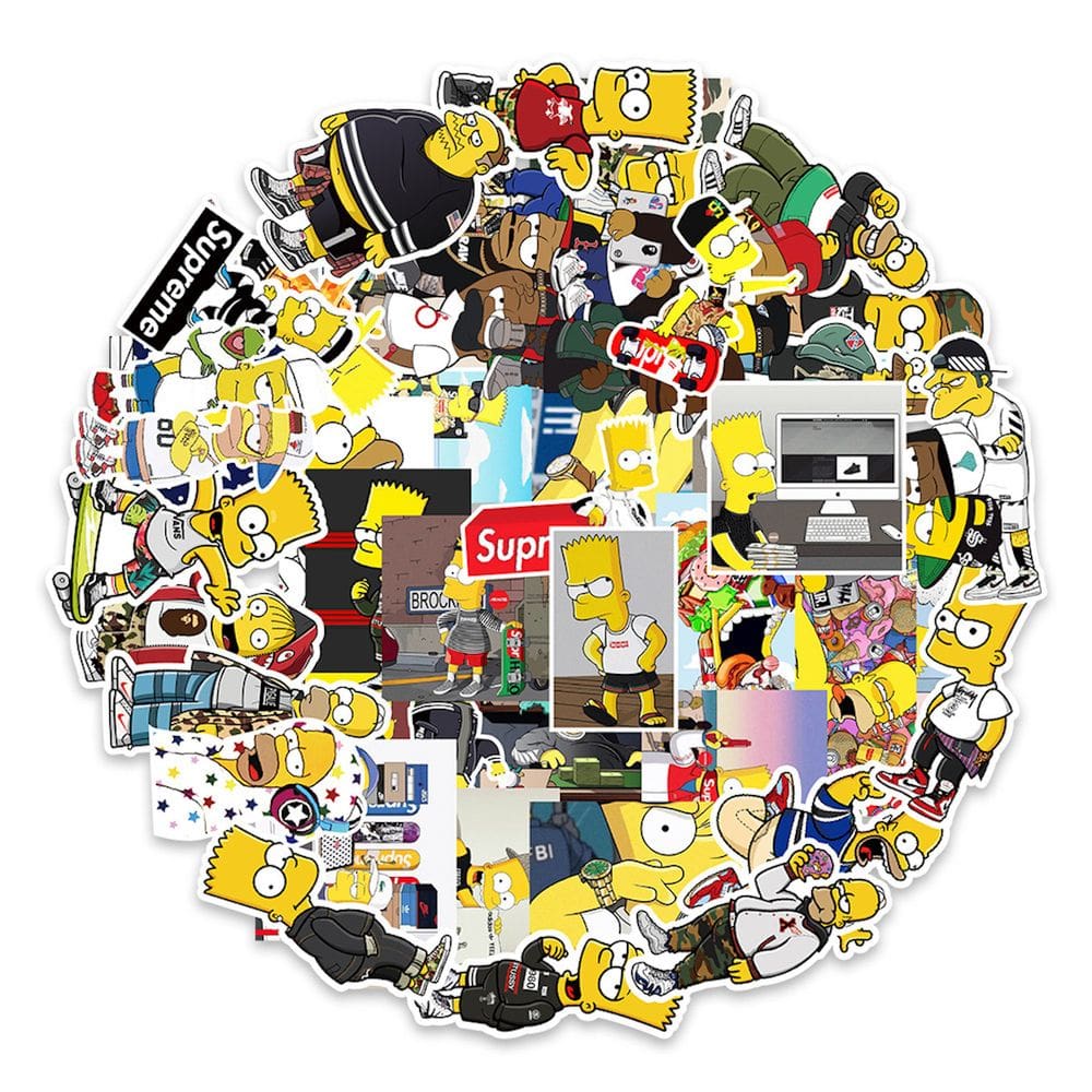 Adesivo The Simpsons Anime Vinyl Cartoon 50 unidades para Water B