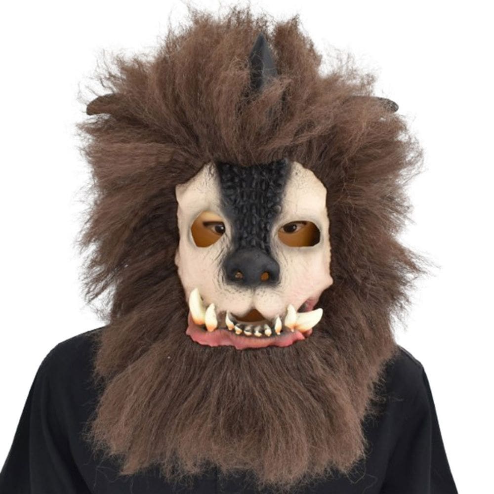 Mask Nian Beast Headgear Latex Face Cosplay Traje de Cosplay Facial