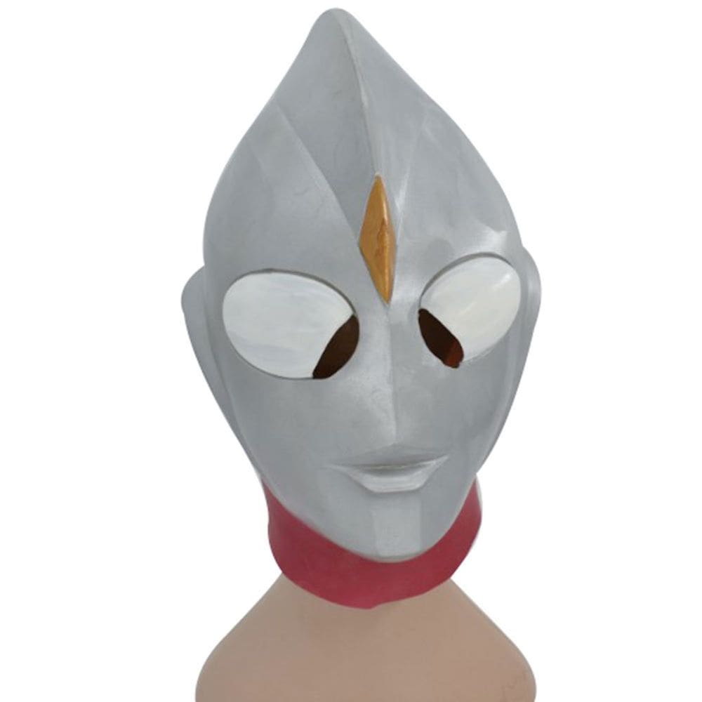Máscara facial completa com capacete Ultramanss Latex Cosplay Costume