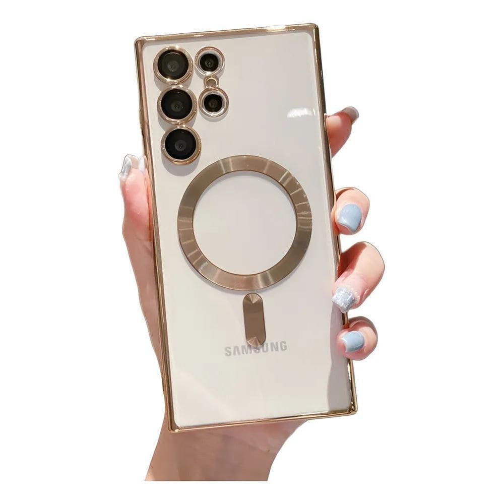 Capa Samsung Magsafe Transparente: Prote - Dourado S24 Ultra
