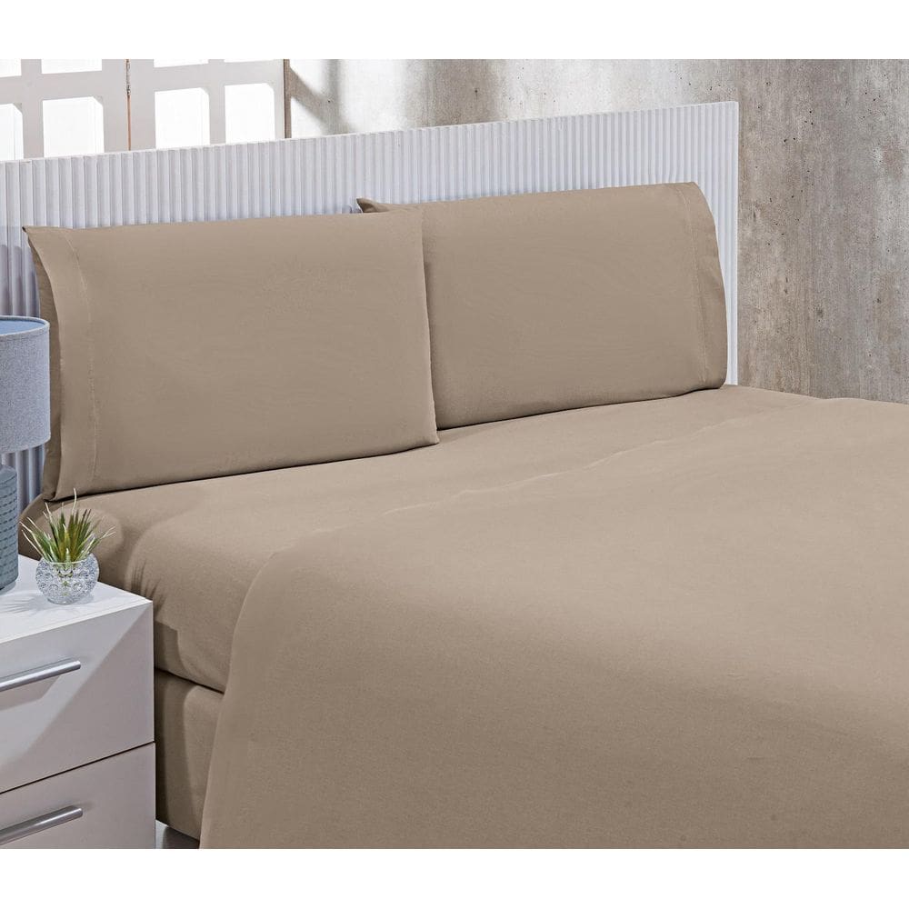 Jogo De Cama Casal 180 Fios 100% Algodão Khaki
