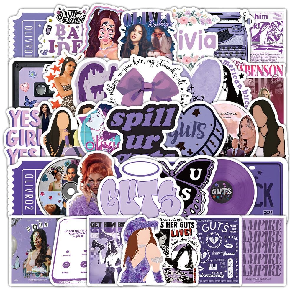 Adesivos Olivias Waterproof Vinyl Anime 53 unidades/lote D 5-7 cm