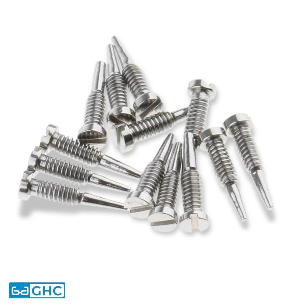 Kit 400 Parafusos Guia Haste Óculos Mola Prateado 1,4 X 8 Mm
